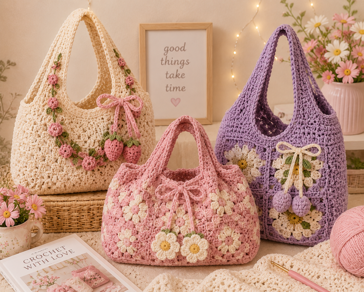 Cozy Crochet Bags