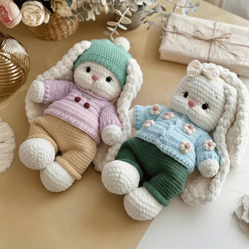 Bella Bunny Outfit Amigurumi Crochet Pattern PDF Toy & Clothes Tutorial