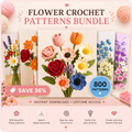 🌸 800 Flower Crochet Pattern Bundle 🌸