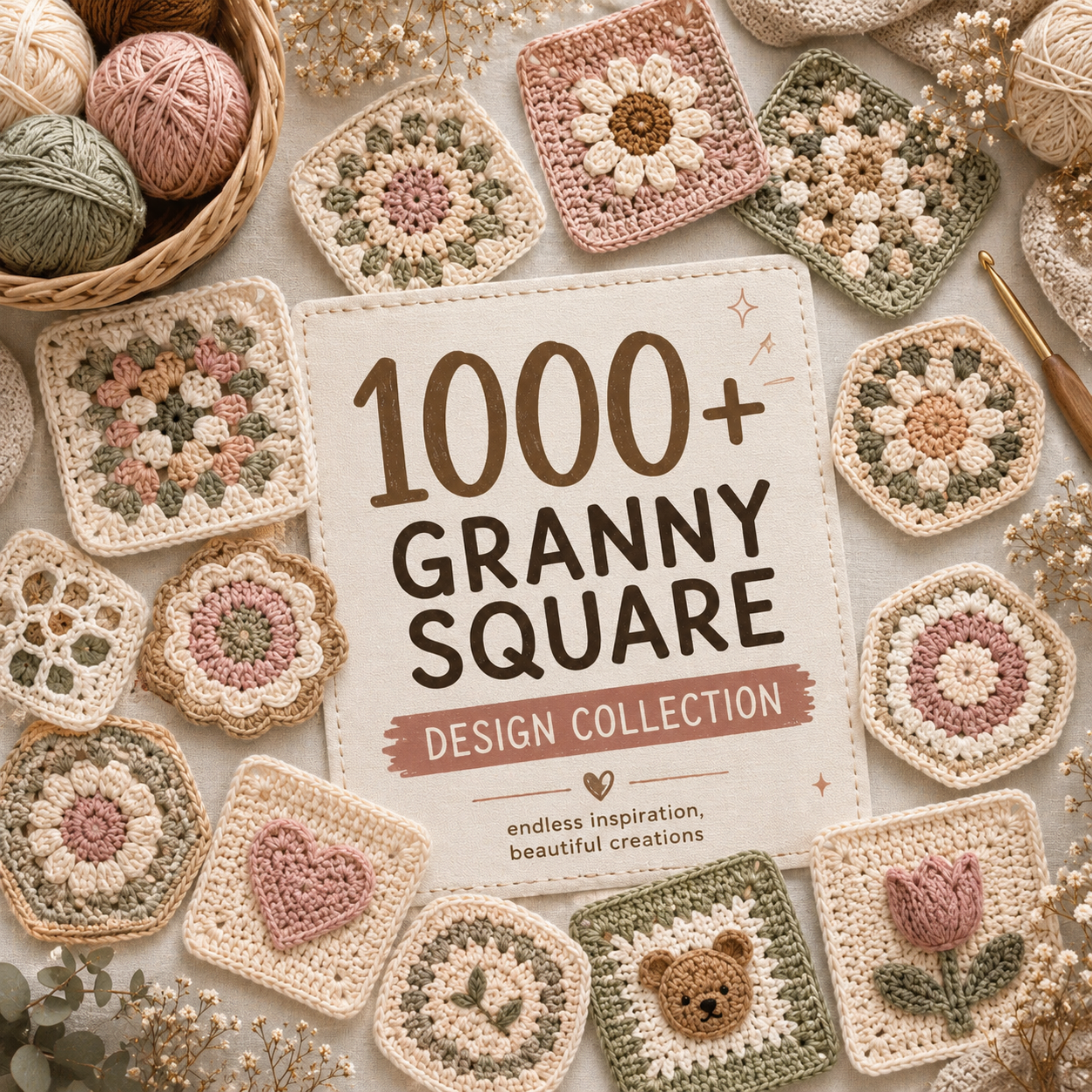 1000 Granny Square Crochet Patterns Mega Bundle – Ultimate PDF Crochet Collection