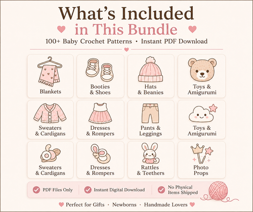 100+ Crochet Baby Patterns Bundle