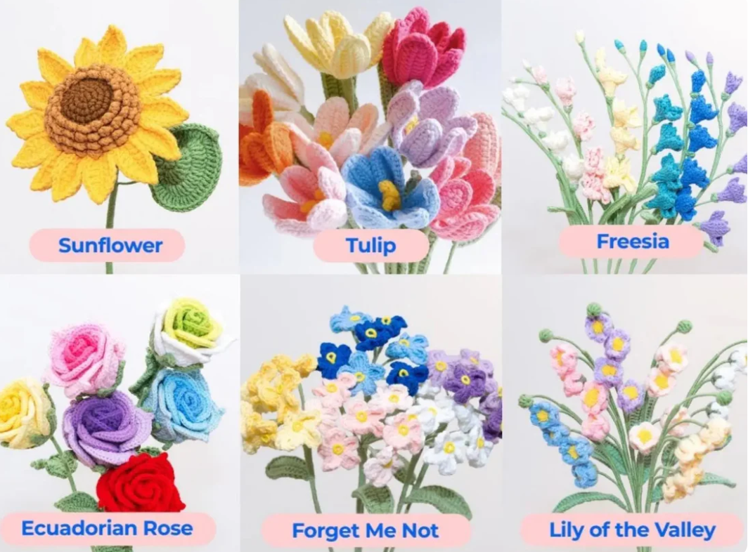🌸 800 Flower Crochet Pattern Bundle 🌸