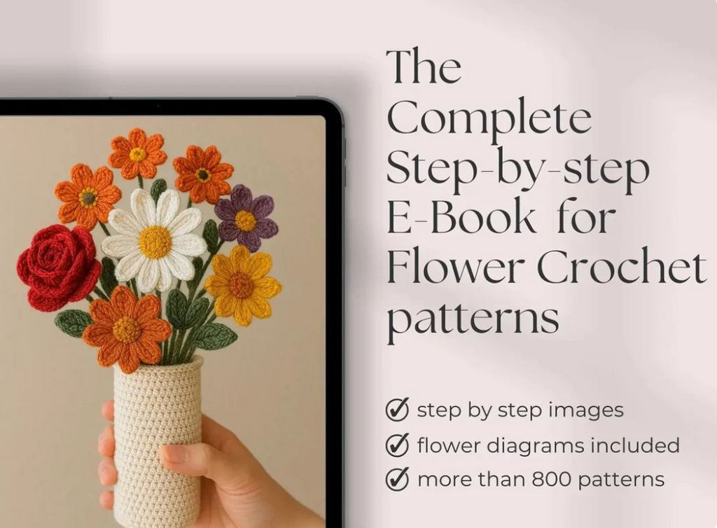 🌸 800 Flower Crochet Pattern Bundle 🌸