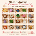 Crochet Coaster Pattern Bundle 🌸☕ | Cute Mug Rug Crochet Patterns | Handmade Home Decor | Beginner Friendly PDF Download